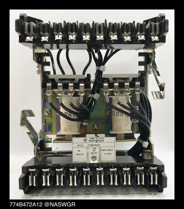 Westinghouse AR, 774B472A12 High Speed Auxiliary Relay - 125vDC