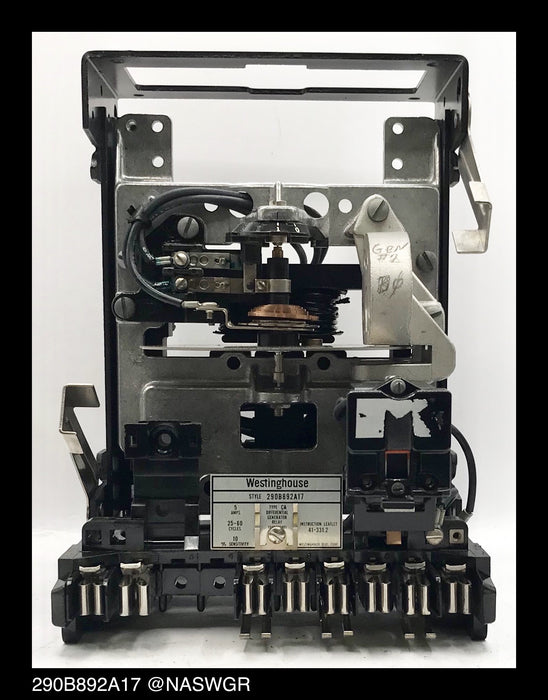 Westinghouse CA, 290B892A17 Percentage Differential Relay - 5 Amp, 10%