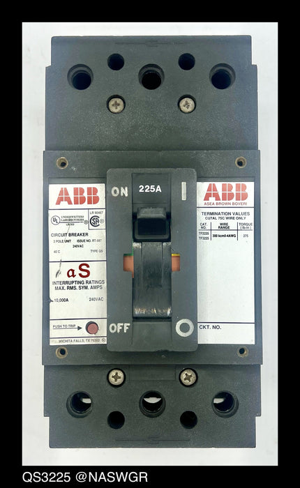 ABB QSB23225 Molded Case Circuit Breaker - 225 Amp