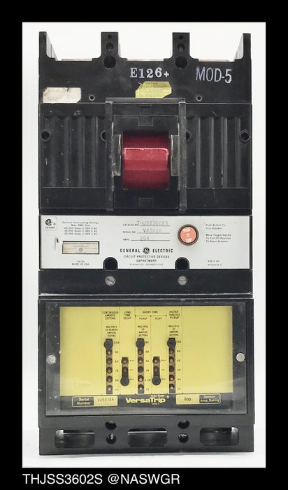 GE THJSS3602S Molded Case Circuit Breaker - 200 Amp