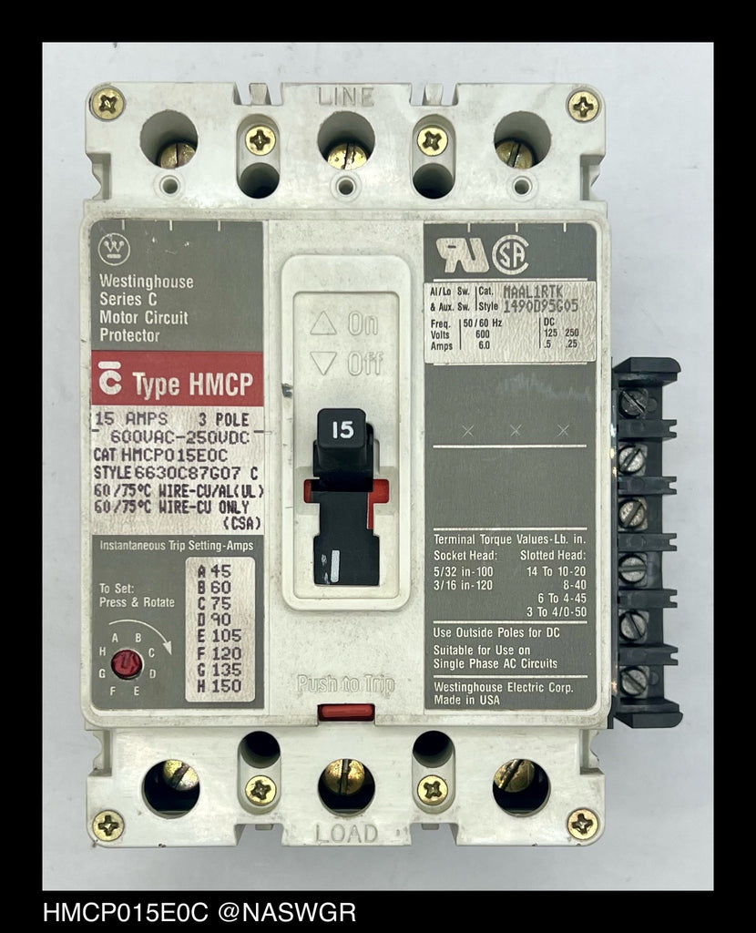 Cutler Hammer HMCP030H1A02 Motor Circuit Protector - 30 Amp