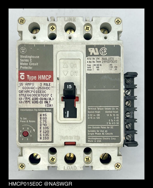 Cutler Hammer HMCP030H1A02 Motor Circuit Protector - 30 Amp