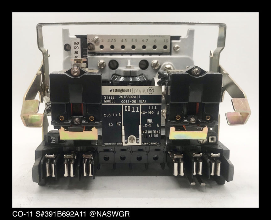 Westinghouse CO-11, 391B692A11 Overcurrent Relay - 2.5/10 Amp