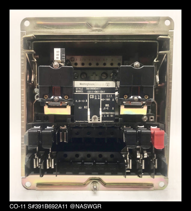 Westinghouse CO-11, 391B692A11 Overcurrent Relay - 2.5/10 Amp