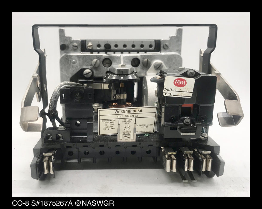 Westinghouse CO-8, 1875267A Overcurrent Relay - 4/12 Amp