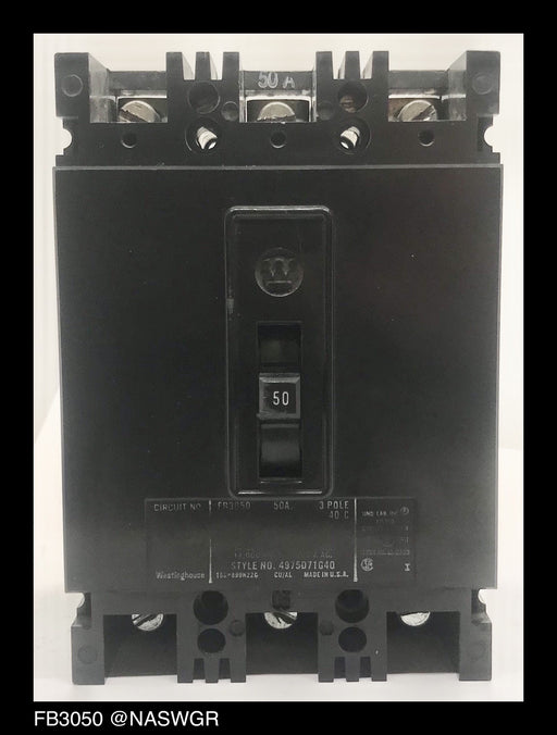Westinghouse FB3050 Molded Case Circuit Breaker - 50 Amp