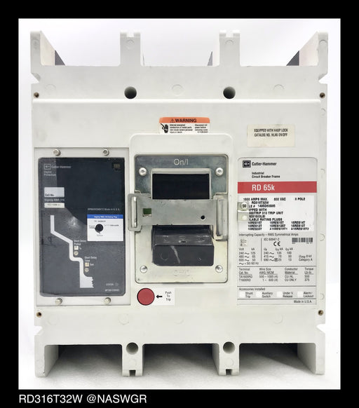 Eaton RD316T32W Molded Case Circuit Breaker ~ 1500 Amp