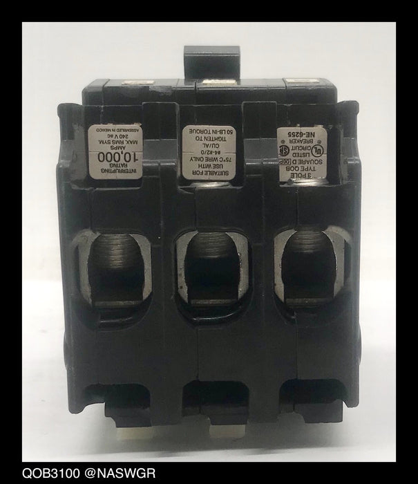 Square D QOB3100 Molded Case Circuit Breaker - 100 Amp