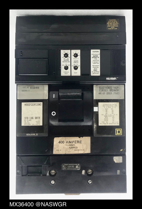 Square D MX36400 Molded Case Circuit Breaker ~ 400 Amp