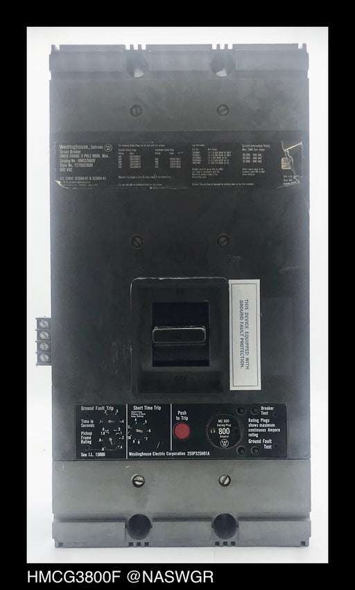 Westinghouse HMCG3800F Molded Case Circuit Breaker - 800 Amp