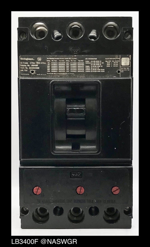 Westinghouse LB3400F Molded Case Circuit Breaker ~ 400 Amp