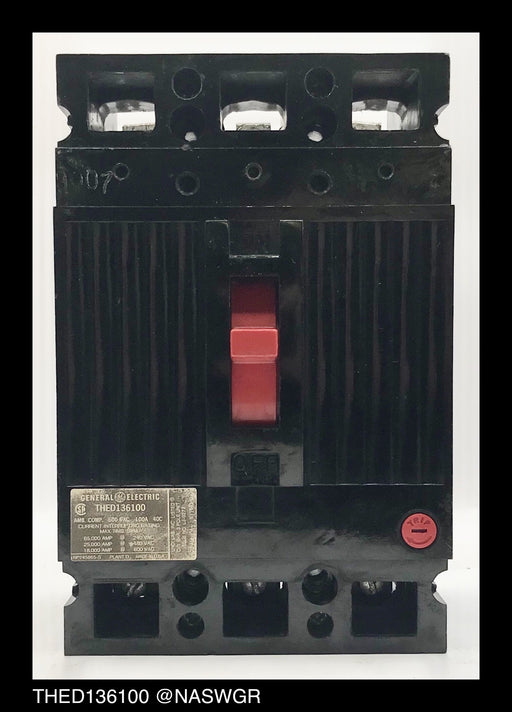 General Electric THED136100 Molded Case Circuit Breaker ~ 100 Amp