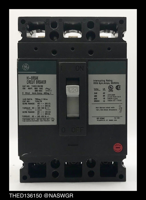 General Electric THED136150 Molded Case Circuit Breaker - 150 Amp