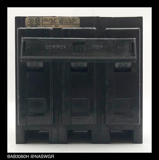 Westinghouse BAB3060H Molded Case Circuit Breaker - 60 Amp