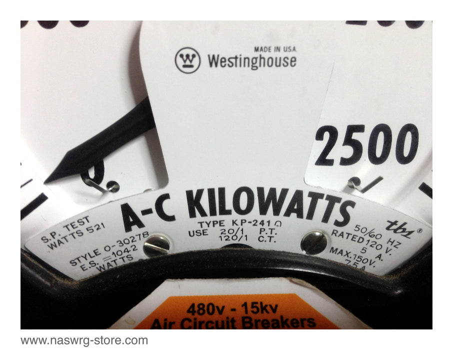 Westinghouse 0-30278 A-C Kilowatts Meter