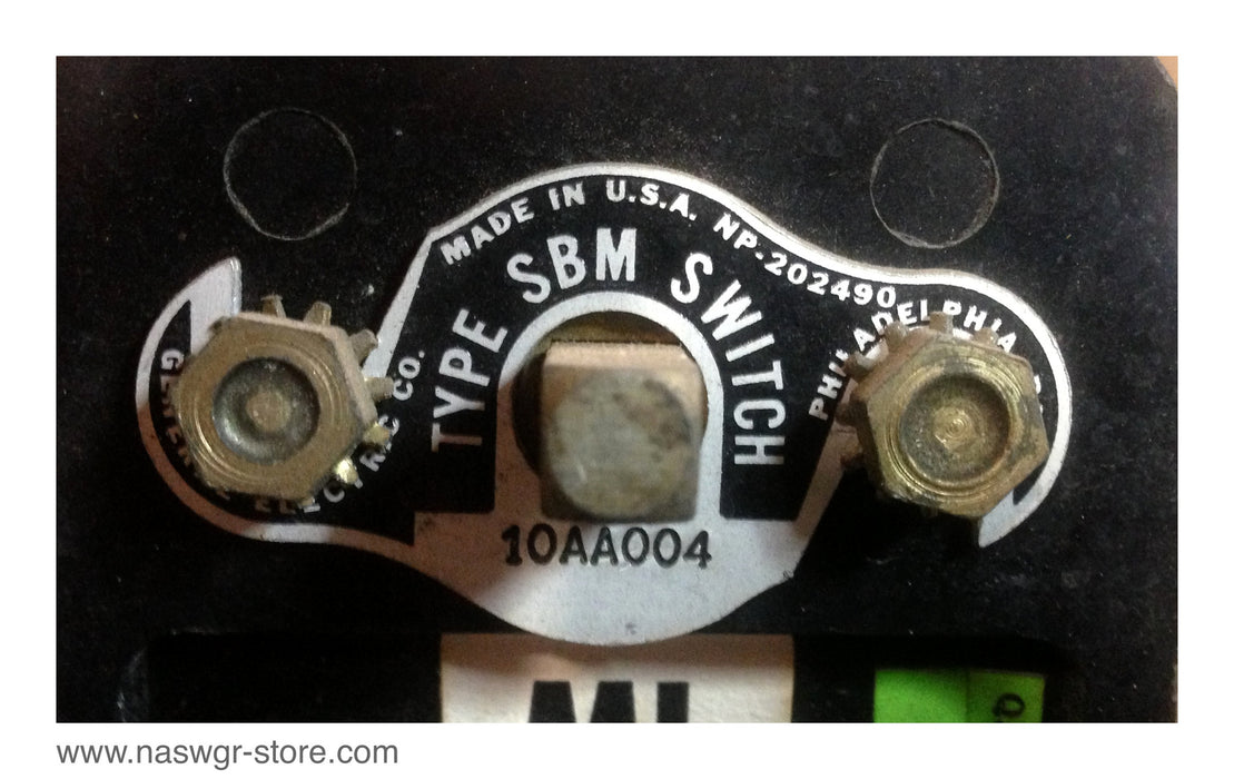 10AA004 , GE 10AA004 Voltmeter SBM Switch , Type: SBM , NP: 202490 , PN: 10AA004