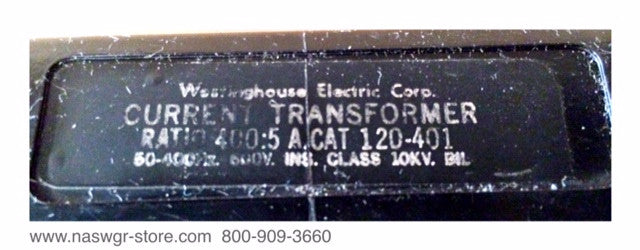 120-401 ~ Westinghouse 120-401 Current Transformer ~ Ratio: 400:5