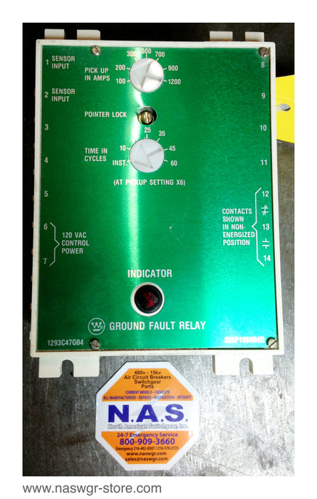 Westinghouse 1293C47G04 Ground Fault Relay