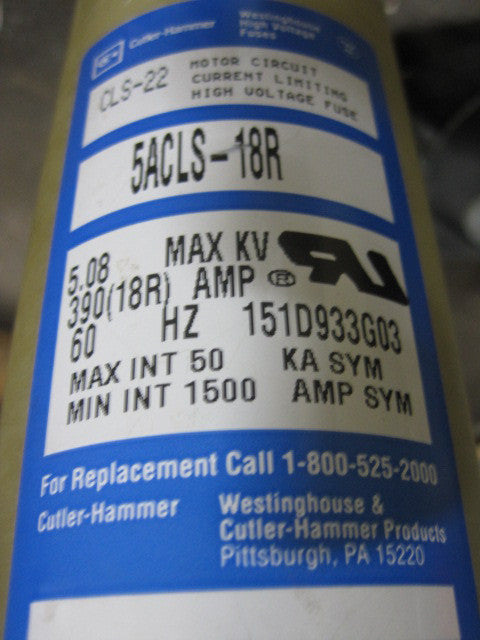 Cutler Hammer 151D933G03 CLS-22 Fuse