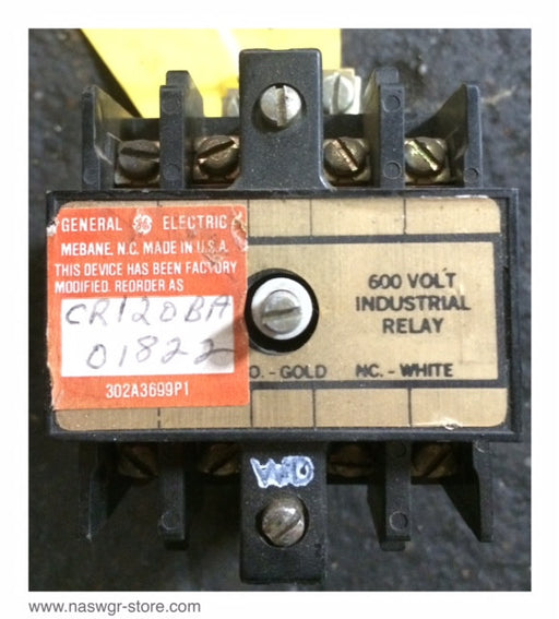 CR120BA01822 ~ GE CR120BA01822 Control Relay ~ Series A