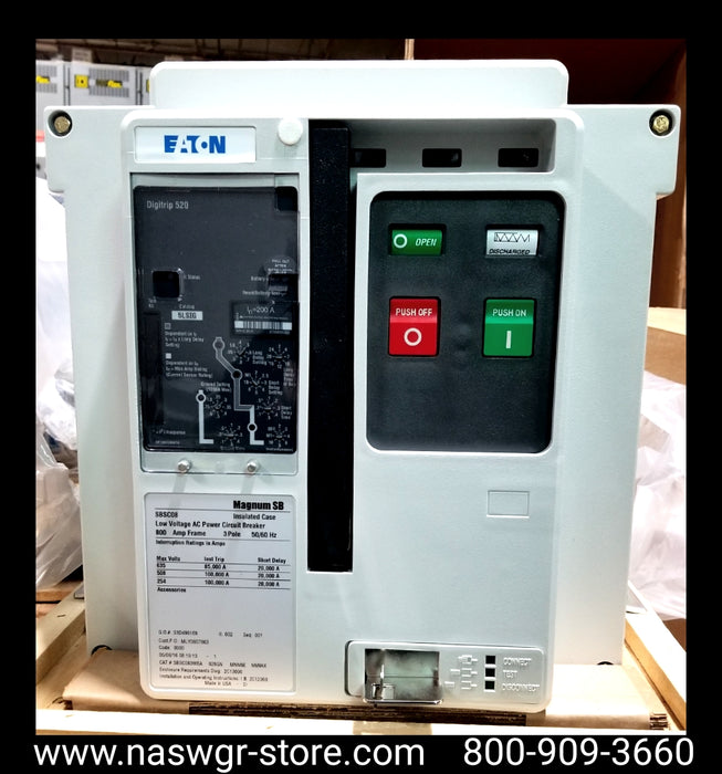 Eaton Magnum SB SBSC08 Circuit Breaker (M/O,D/O) - 200 Amp - Unused