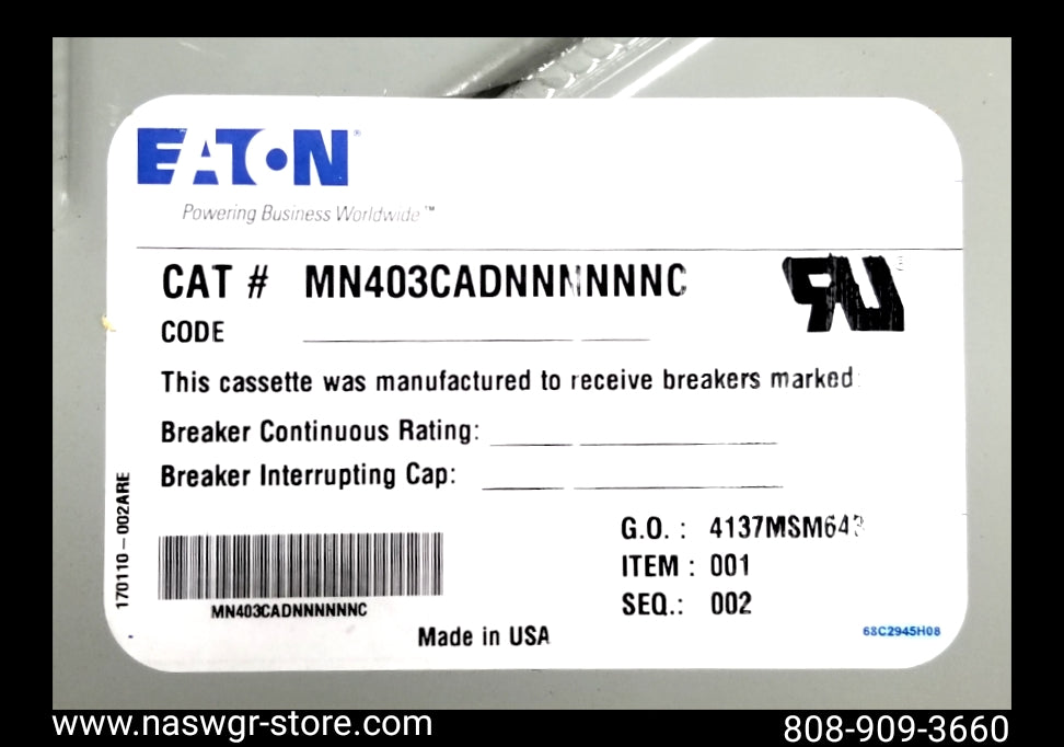 Eaton MN403CADNNNNNNC Magnum SB Cassette