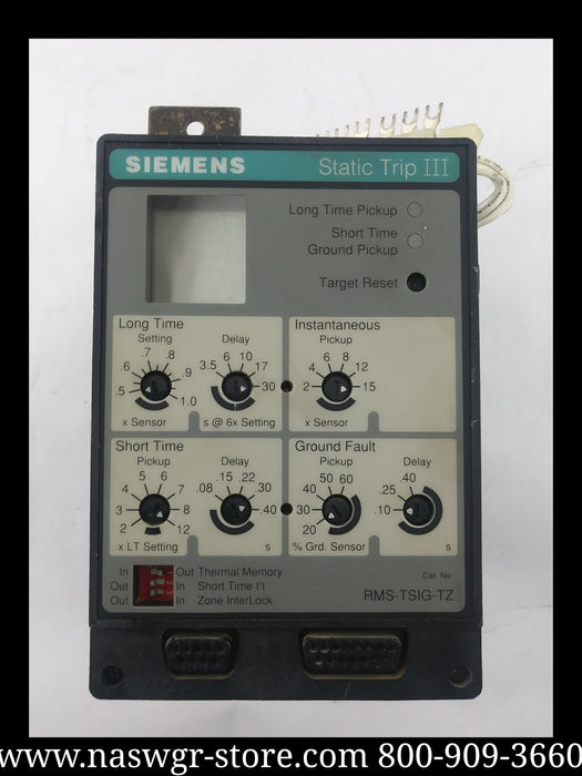 Siemens RMSTSIGTZ Static Trip III Relay LS Function — North American