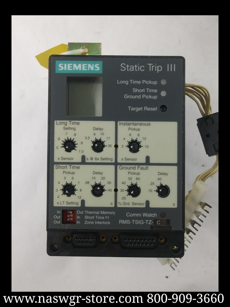Siemens RMS-TSIG-TZ-C Static Trip III Relay LS Function