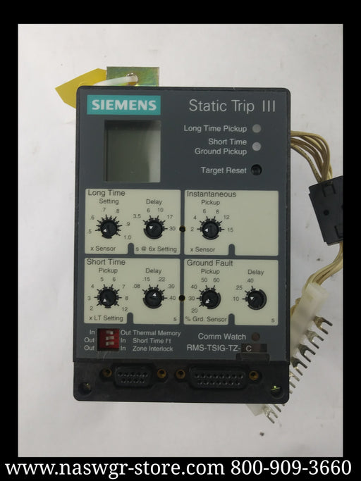 Siemens RMS-TSIG-TZ-C Static Trip III Relay LS Function