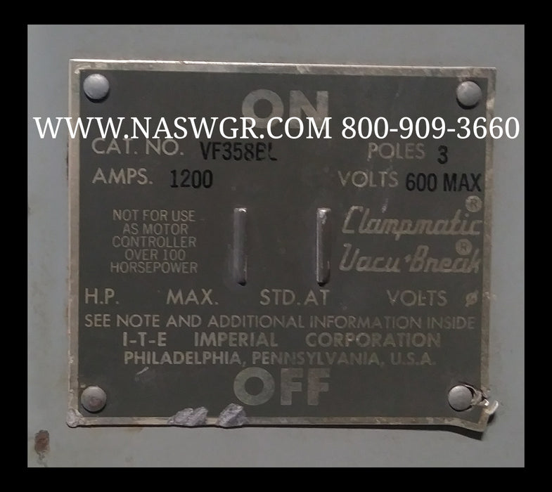 ITE/Siemens VF358BL Panel Board Switch