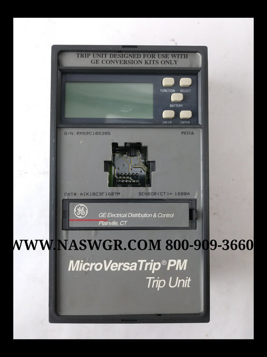 General Electric AIK1BC3F1607M MicroVersaTrip Trip Unit
