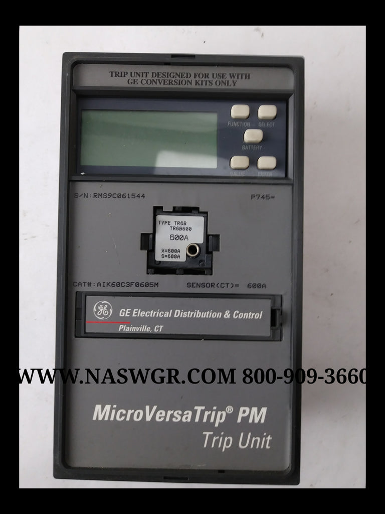 General Electric AIK60C3F0605M MicroVersaTrip Trip Unit
