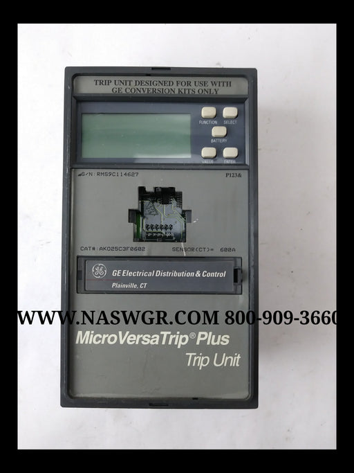 General Electric AK025C3F0602 MicroVersaTrip Plus Trip Unit