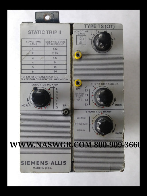 Siemens Allis 18-468-194-503 Trip Unit Type TS (OT)