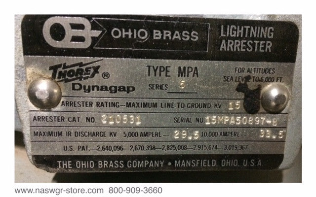210351 - Ohio Brass 210531 Lighting Arrester