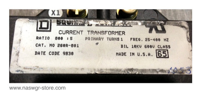 260R-801 ~ Square D 260R-801 Current Transformer