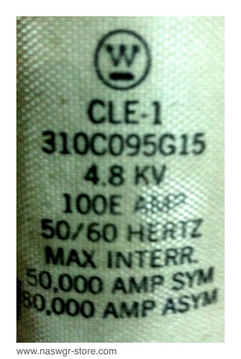 310C095G15 , Westinghouse CLE-1 Fuse , PN: 310C095G15 100E Amp