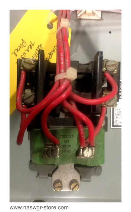 360S507AA00 , GE 360S507AA00 Control Automatic Transfer Panel , Rated Amps: 100 , GE Machine Tool Relay:  22D135 , G3 , 230V ,60Hz , PN: CR2810A14AH , Contactors: 55-501336G003 , Series A , 230-240V , 60 Hz , 220V , 50Hz , PN: 360S507AA00