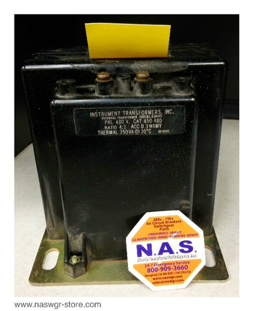 450-480 ~ Instrument Transformer 450-480 Potential Transformer 480 Volt Ratio: 4:1