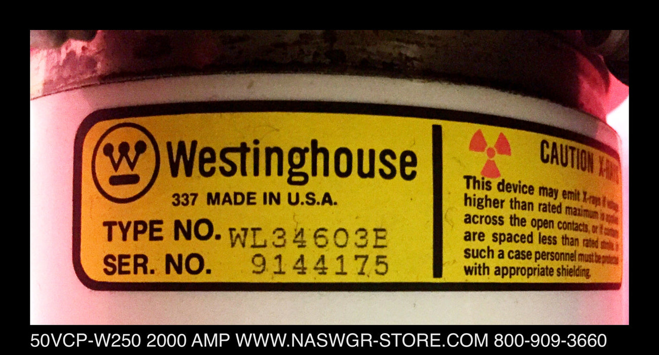 50VCP-W-250 ~ Westinghouse 50VCP-W250 Vacuum Circuit Breaker 2000 Amp