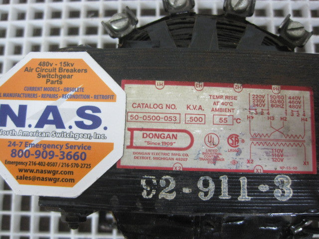 Dongan Current Power Transformer , PN: 50-0500-053 , KVA .500