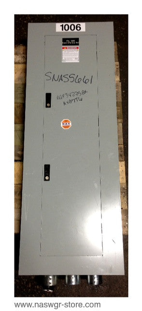 AQF3422SBX , AB55B , GE AQF3422SBX A series Panelboard , NEMA 1 Enclosure , Box: AB55B , NO: AXB7T6 , 225 Amp , 208Y/120 Volts , 3 Phase , 4 Wire , PN: AQF3422SBX
