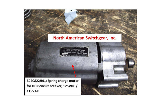 592C822H01; Spring charge motor for DHP circuit breaker, 125VDC / 115VAC