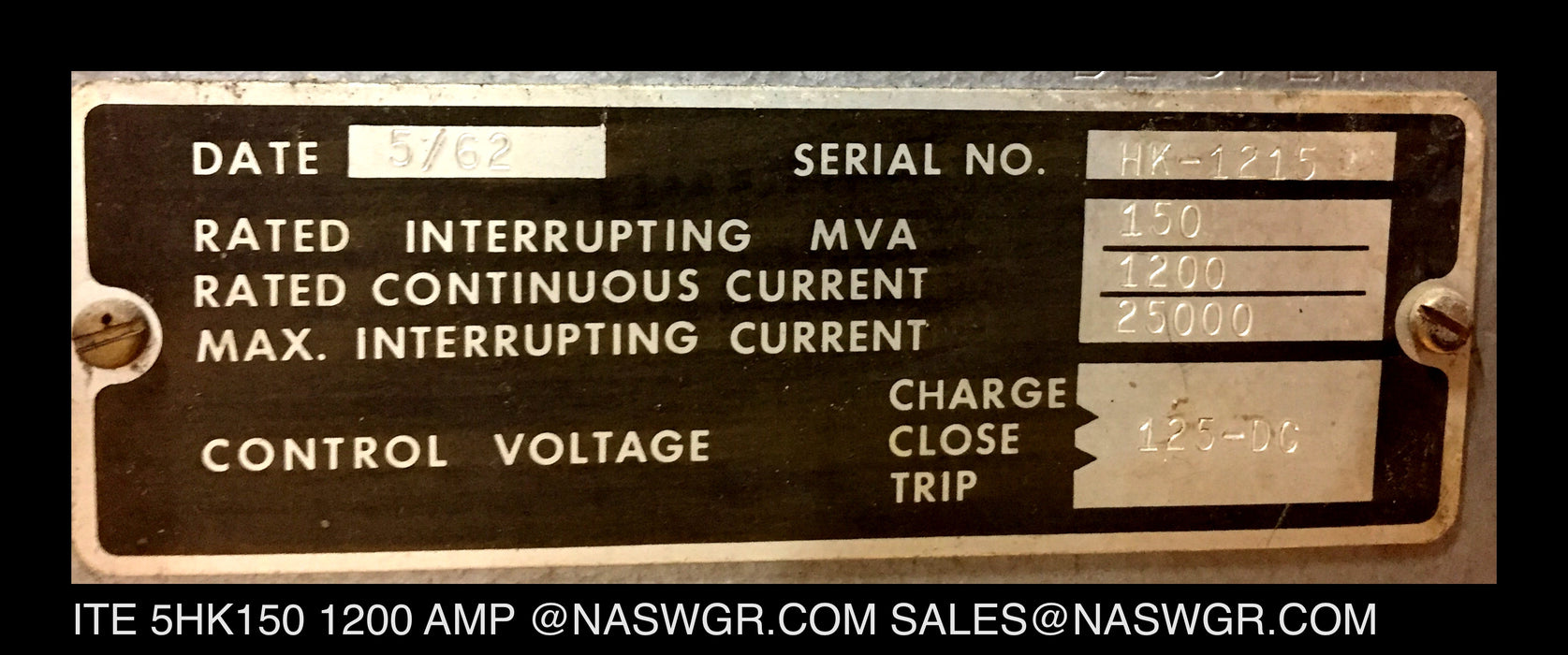 ITE 5HK150 Circuit Breaker (E/O,D/O) - 1200 Amp