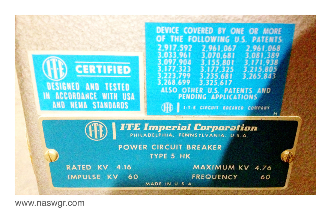 ITE 5HK250 Circuit Breaker (E/O,D/O) - 1200 Amp/5kv