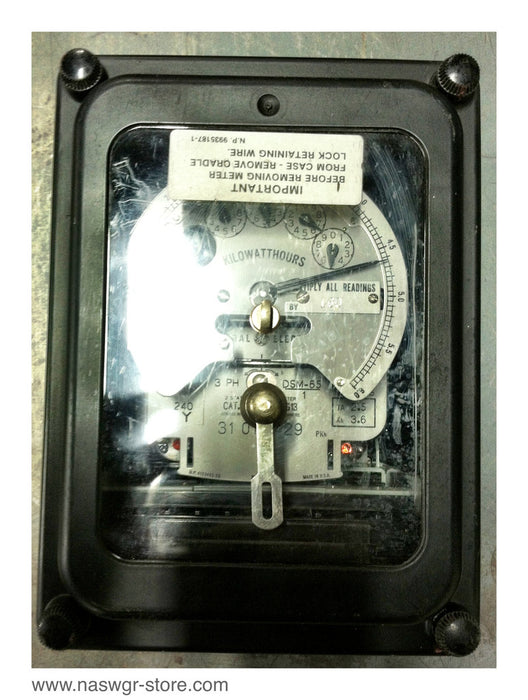 700X67G13 , GE 700X67G13 Kilowatthours Meter , DSM-65 , 60 Hz. , PN: 700X67G13