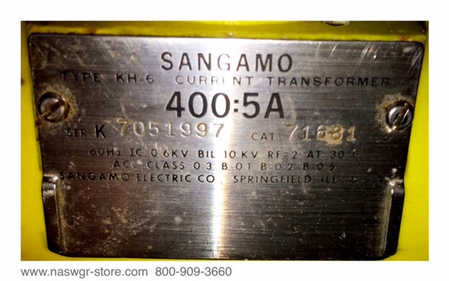 71681 ~ Sangamo 71681 Current Transformer ~ Ratio: 400:5