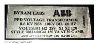 7883A44G41 , ABB PPD Voltage Transformer , PN: 7883A44G41