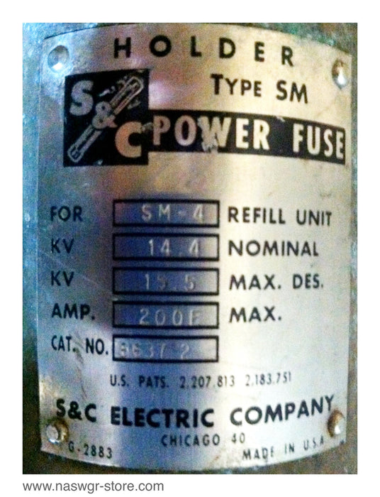 86372 , S&C Power Fuse Holder , Type: SM , PN: 86372