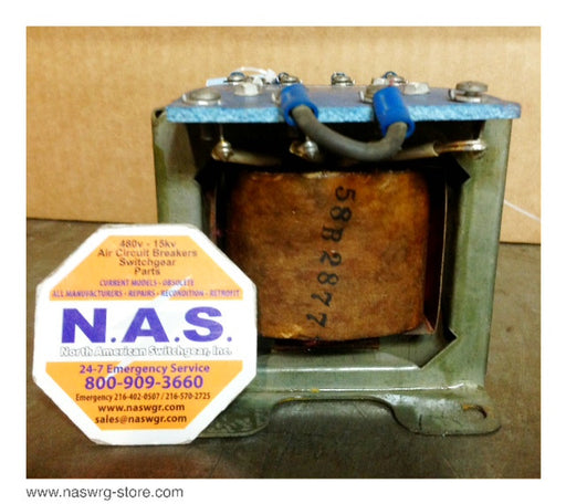 9T58B2877 , GE Industrial Control Transformer , Type: IP , 60Hz , KVA .200 , 120/240V  60HZ : 9T58B2877
